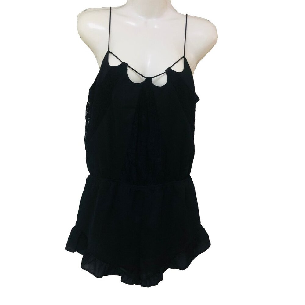 Gianni Bini Babydoll Romper Women S Whimsigoth Lined Ruffle Lace Swifties Flirty